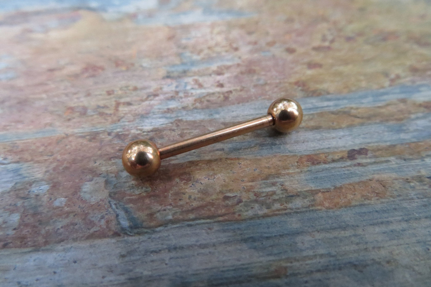 Green Titanium Ion Plated 14G Piercing Barbell