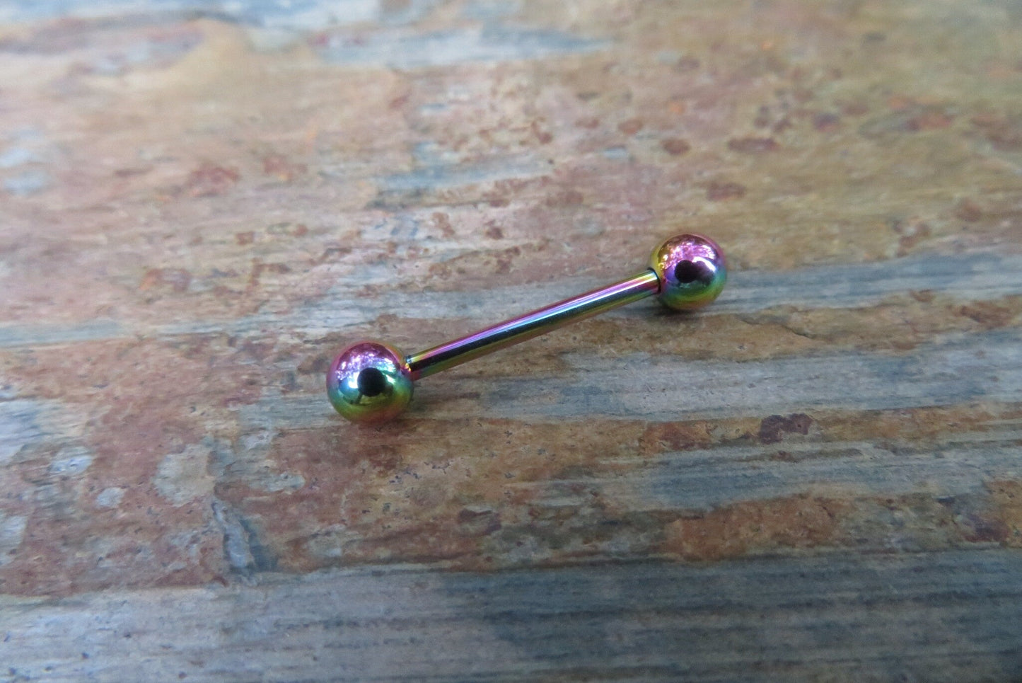 Blue Titanium Ion Plated 14G Piercing Barbell