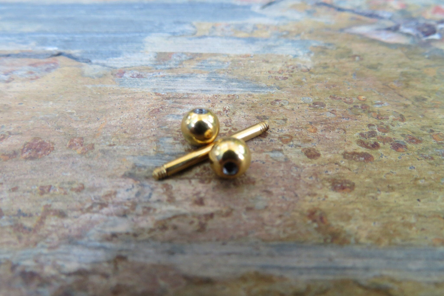 Green Titanium Ion Plated 14G Piercing Barbell