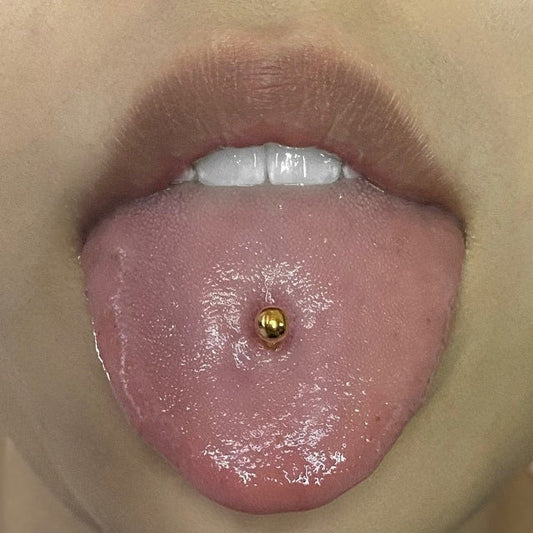 Gold Titanium Ion Plated 14G Piercing Barbell