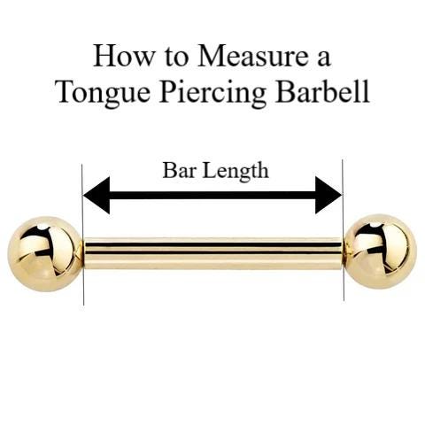 Citrine Natural Stone Tongue Piercing Barbell